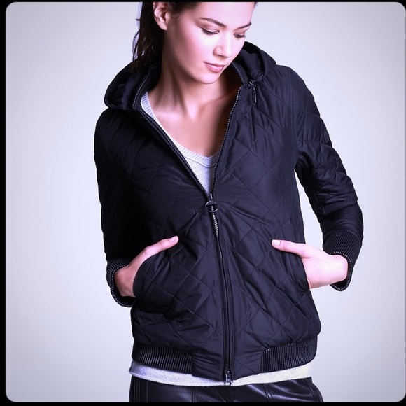 barbour black hooded jacket